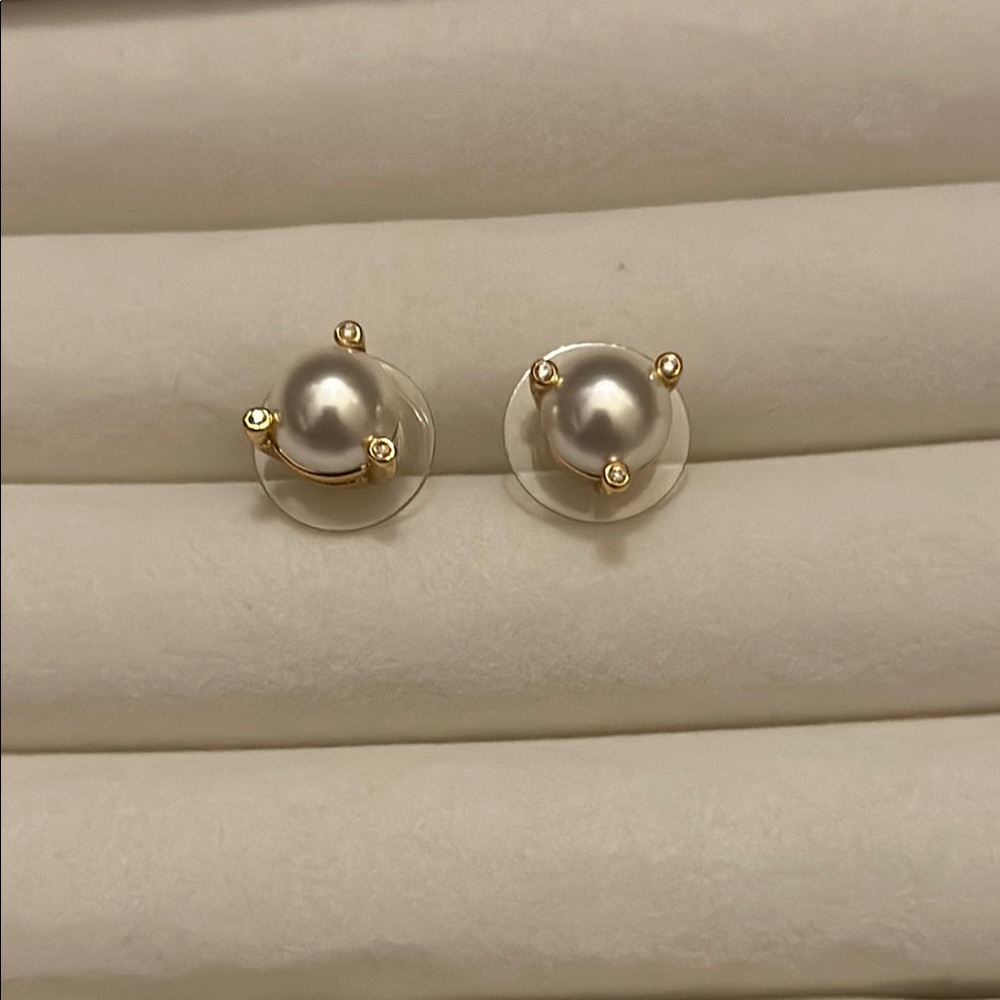 Kate Spade Gold and Pearl Earrings